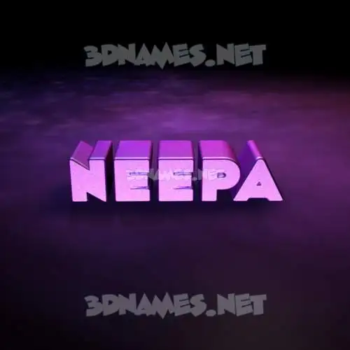 neepa in Big Purple style - 3D name wallpaper