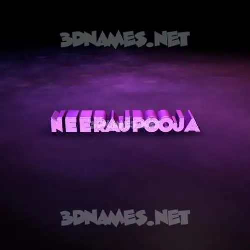 neerajpooja in Big Purple style - 3D name wallpaper