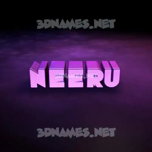 neeru in Big Purple style - 3D name wallpaper