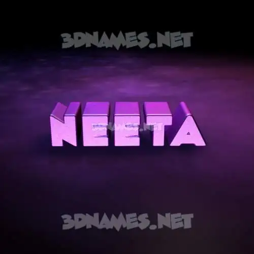 neeta in Big Purple style - 3D name wallpaper