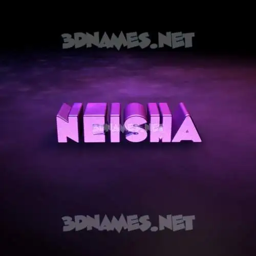 neisha in Big Purple style - 3D name wallpaper