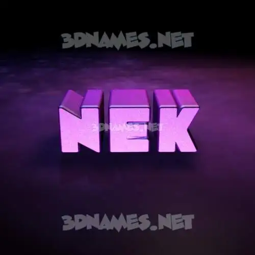 nek in Big Purple style - 3D name wallpaper nek in Big Purple style - 3D name wallpaper