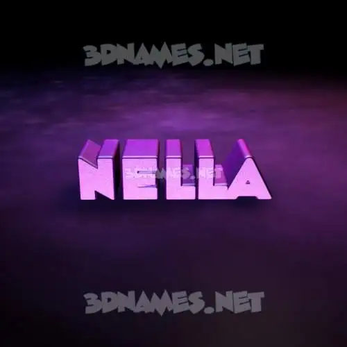nella in Big Purple style - 3D name wallpaper