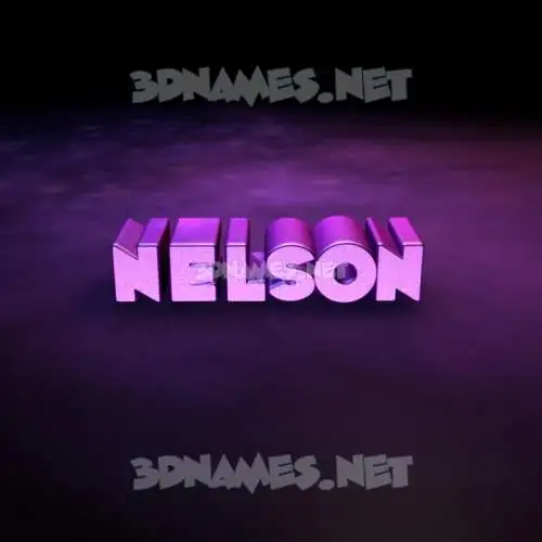 nelson in Big Purple style - 3D name wallpaper