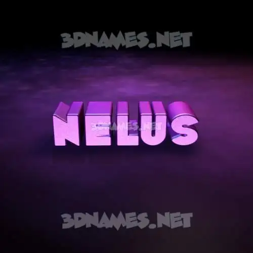 nelus in Big Purple style - 3D name wallpaper