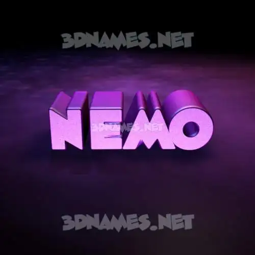 nemo in Big Purple style - 3D name wallpaper nemo in Big Purple style - 3D name wallpaper