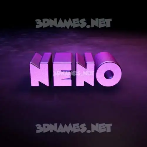 neno in Big Purple style - 3D name wallpaper