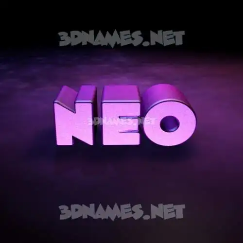 neo in Big Purple style - 3D name wallpaper neo in Big Purple style - 3D name wallpaper
