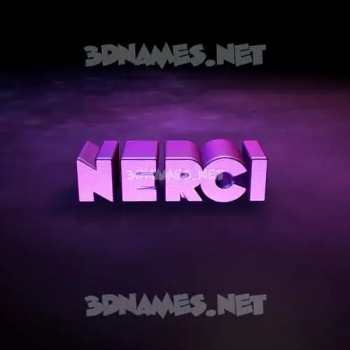 nerci in Big Purple style - 3D name wallpaper