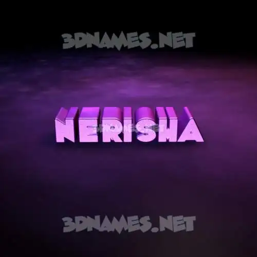 nerisha in Big Purple style - 3D name wallpaper