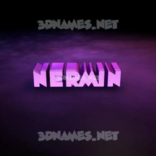 nermin in Big Purple style - 3D name wallpaper