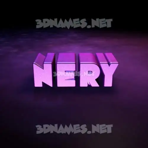 nery in Big Purple style - 3D name wallpaper