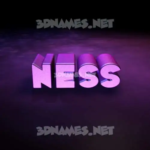 ness in Big Purple style - 3D name wallpaper ness in Big Purple style - 3D name wallpaper