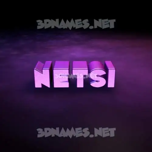 netsi in Big Purple style - 3D name wallpaper