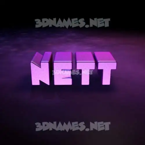 nett in Big Purple style - 3D name wallpaper nett in Big Purple style - 3D name wallpaper
