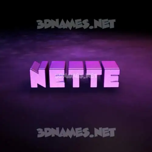 nette in Big Purple style - 3D name wallpaper nette in Big Purple style - 3D name wallpaper