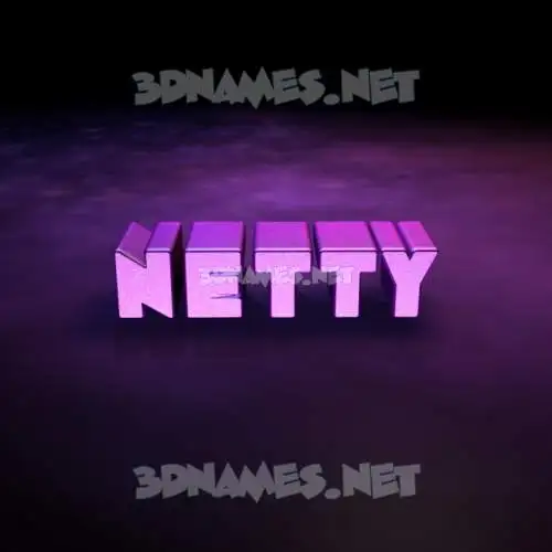 netty in Big Purple style - 3D name wallpaper