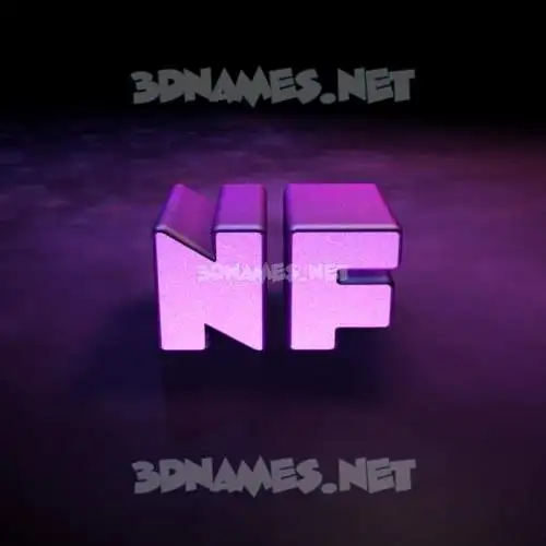nf in Big Purple style - 3D name wallpaper