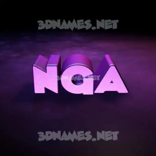 nga in Big Purple style - 3D name wallpaper