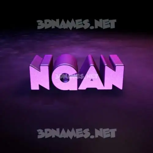 ngan in Big Purple style - 3D name wallpaper ngan in Big Purple style - 3D name wallpaper
