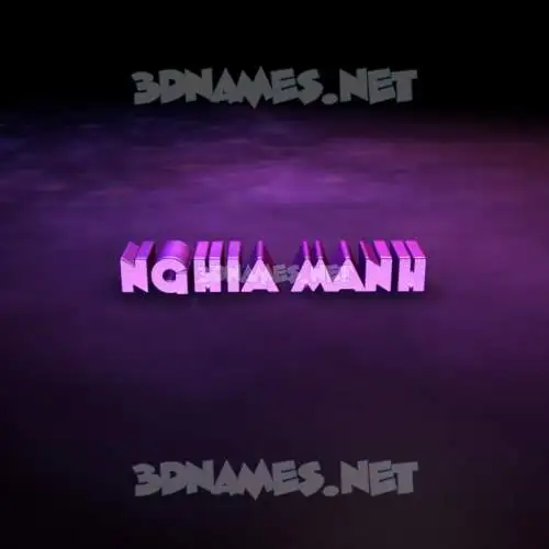 nghia manh in Big Purple style - 3D name wallpaper