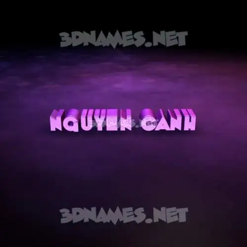 nguyen canh in Big Purple style - 3D name wallpaper