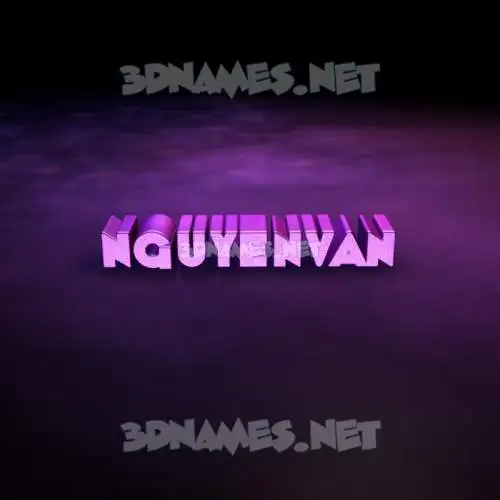 nguyenvan in Big Purple style - 3D name wallpaper