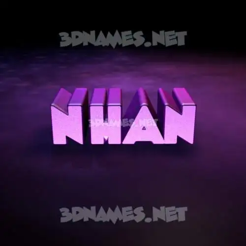nhan in Big Purple style - 3D name wallpaper nhan in Big Purple style - 3D name wallpaper