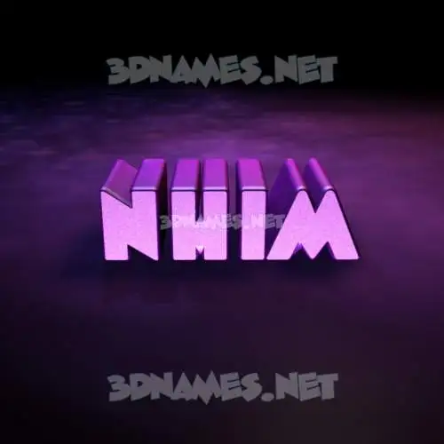 nhim in Big Purple style - 3D name wallpaper