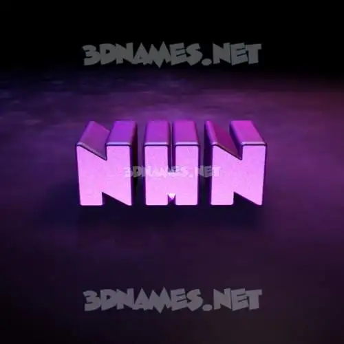 nhn in Big Purple style - 3D name wallpaper