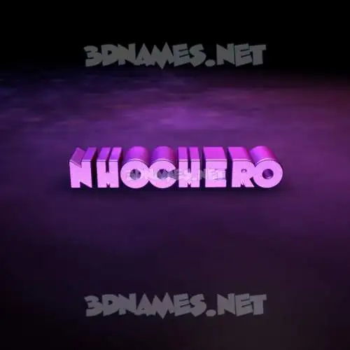 nhochero in Big Purple style - 3D name wallpaper nhochero in Big Purple style - 3D name wallpaper