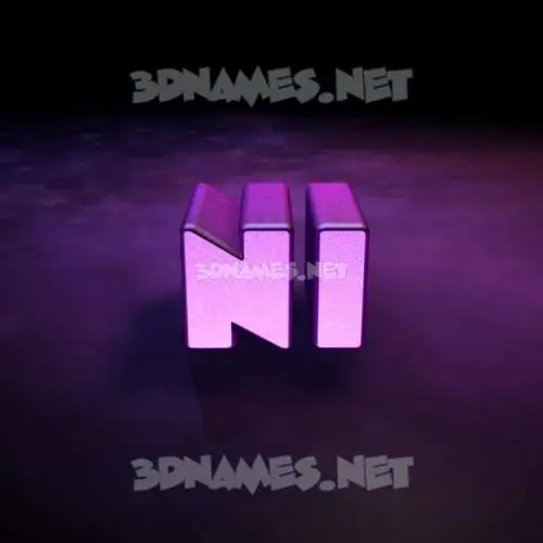 ni in Big Purple style - 3D name wallpaper
