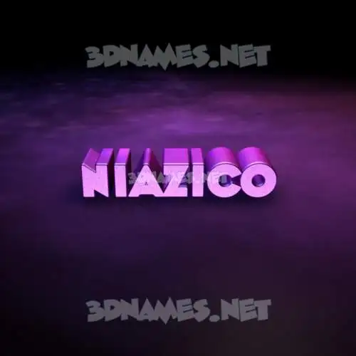 niazico in Big Purple style - 3D name wallpaper niazico in Big Purple style - 3D name wallpaper