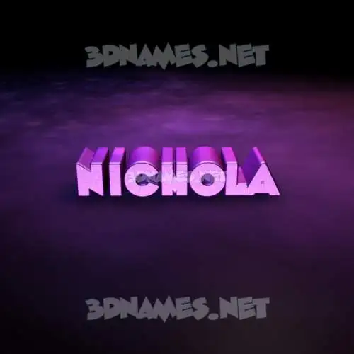nichola in Big Purple style - 3D name wallpaper
