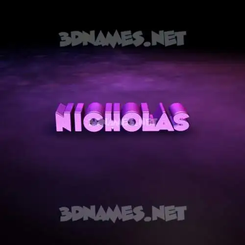 nicholas in Big Purple style - 3D name wallpaper