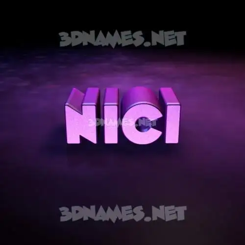 nici in Big Purple style - 3D name wallpaper nici in Big Purple style - 3D name wallpaper