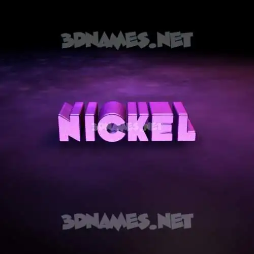 nickel in Big Purple style - 3D name wallpaper