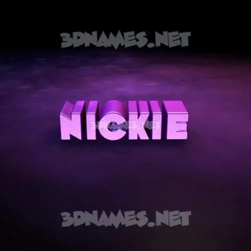 nickie in Big Purple style - 3D name wallpaper
