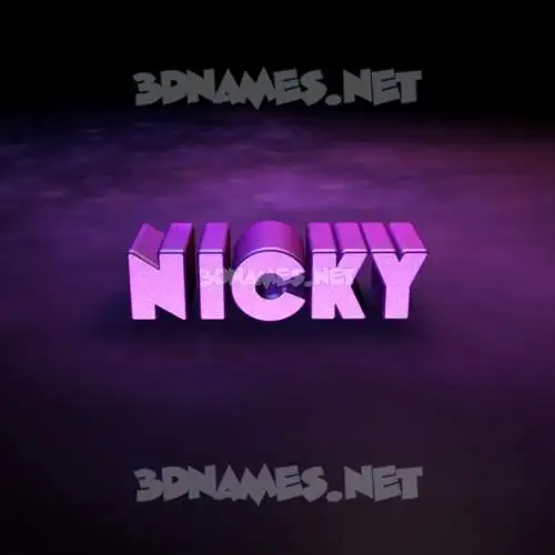 nicky in Big Purple style - 3D name wallpaper nicky in Big Purple style - 3D name wallpaper