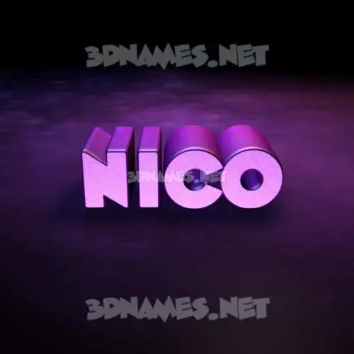 nico in Big Purple style - 3D name wallpaper nico in Big Purple style - 3D name wallpaper