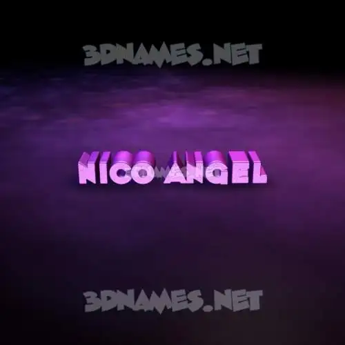 nico angel in Big Purple style - 3D name wallpaper nico angel in Big Purple style - 3D name wallpaper
