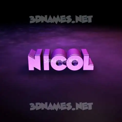 nicol in Big Purple style - 3D name wallpaper nicol in Big Purple style - 3D name wallpaper
