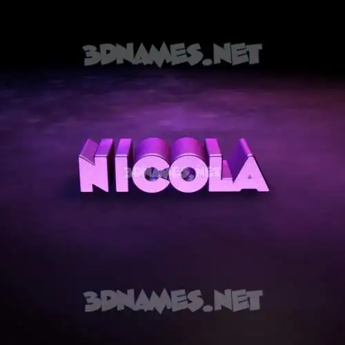 nicola in Big Purple style - 3D name wallpaper