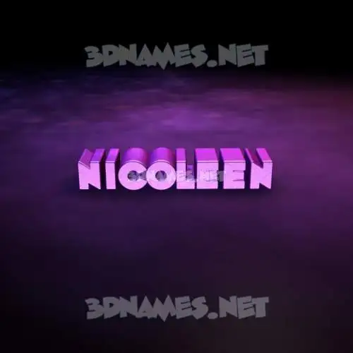nicoleen in Big Purple style - 3D name wallpaper