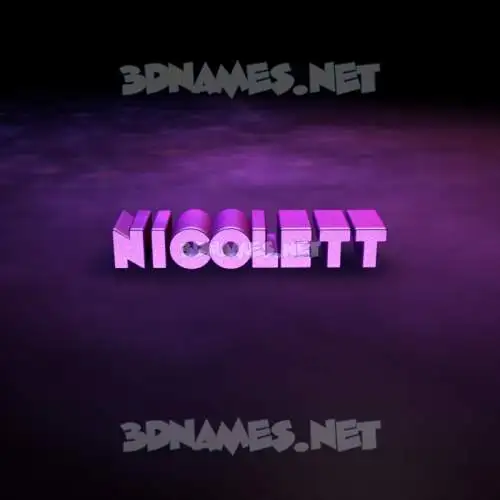 nicolett in Big Purple style - 3D name wallpaper
