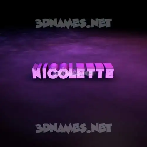 nicolette in Big Purple style - 3D name wallpaper nicolette in Big Purple style - 3D name wallpaper