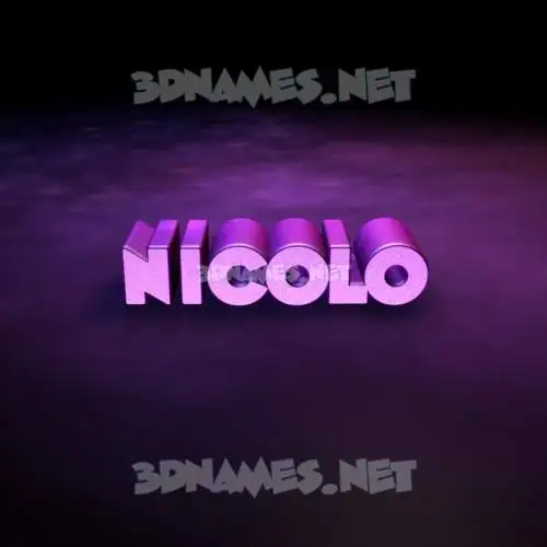 nicolo in Big Purple style - 3D name wallpaper