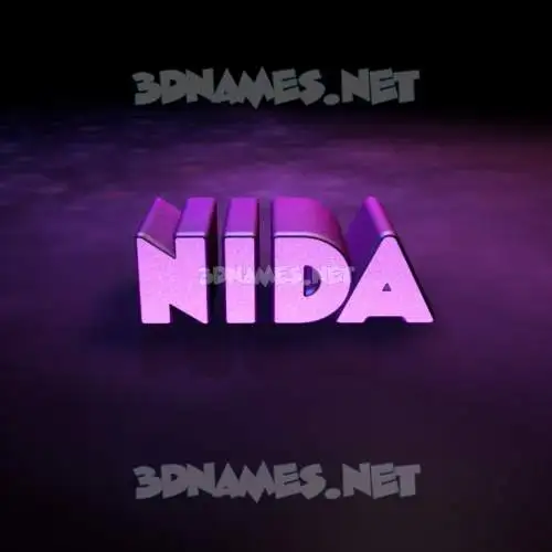 nida in Big Purple style - 3D name wallpaper