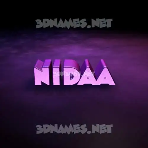 nidaa in Big Purple style - 3D name wallpaper nidaa in Big Purple style - 3D name wallpaper