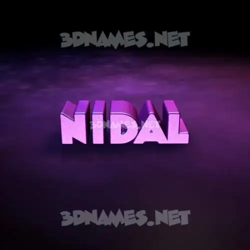 nidal in Big Purple style - 3D name wallpaper nidal in Big Purple style - 3D name wallpaper